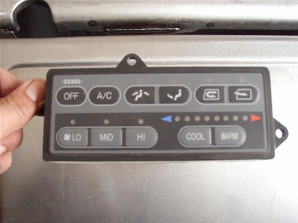 挖掘机空调控制面板